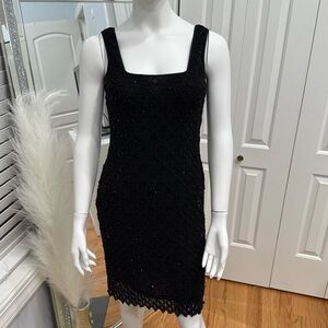 Chic Black Lace Mini Dress